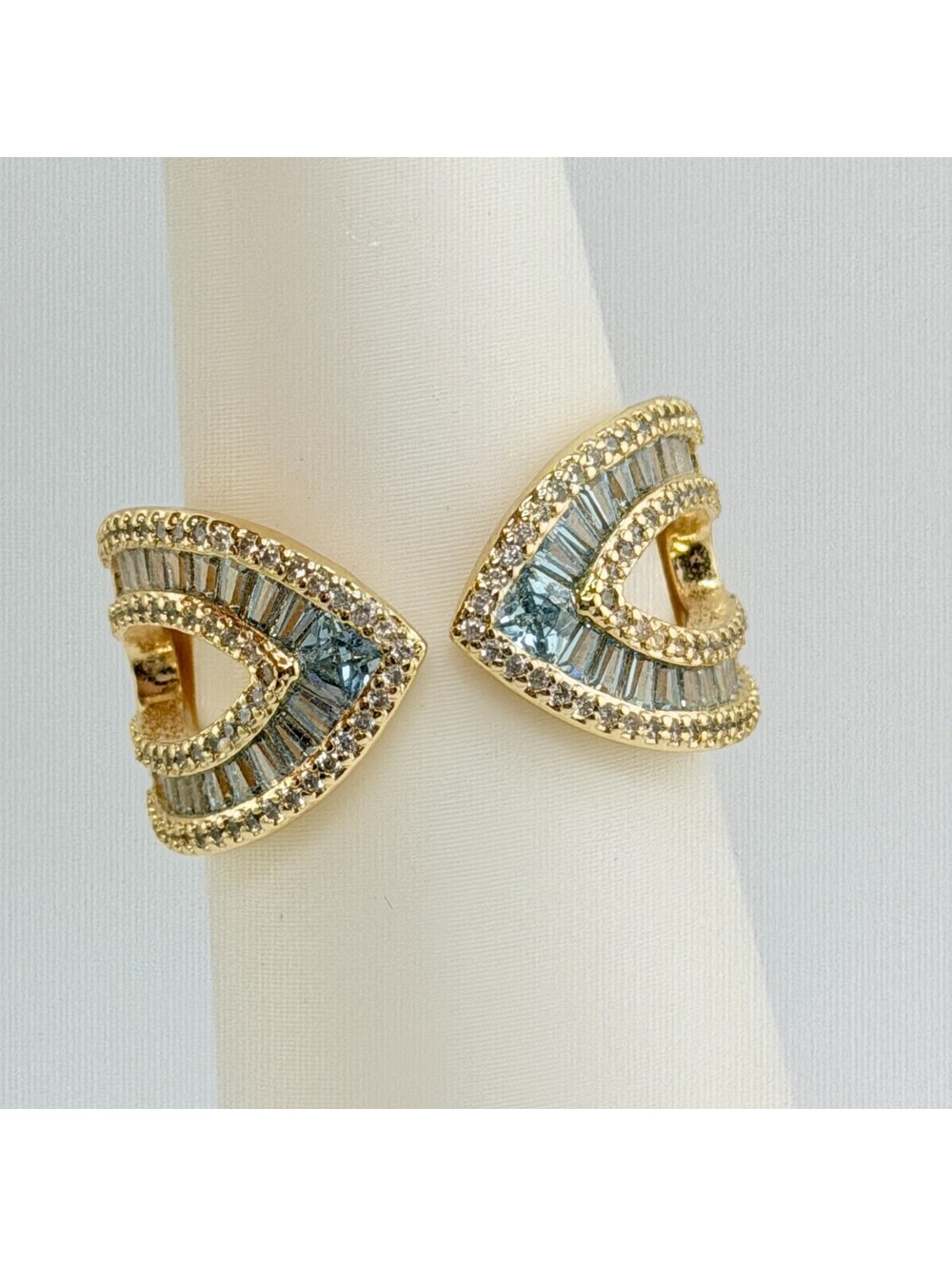 Bomb Party March Sz 9 “The Vivienne Ring" Aquamarine on Yellow Gold